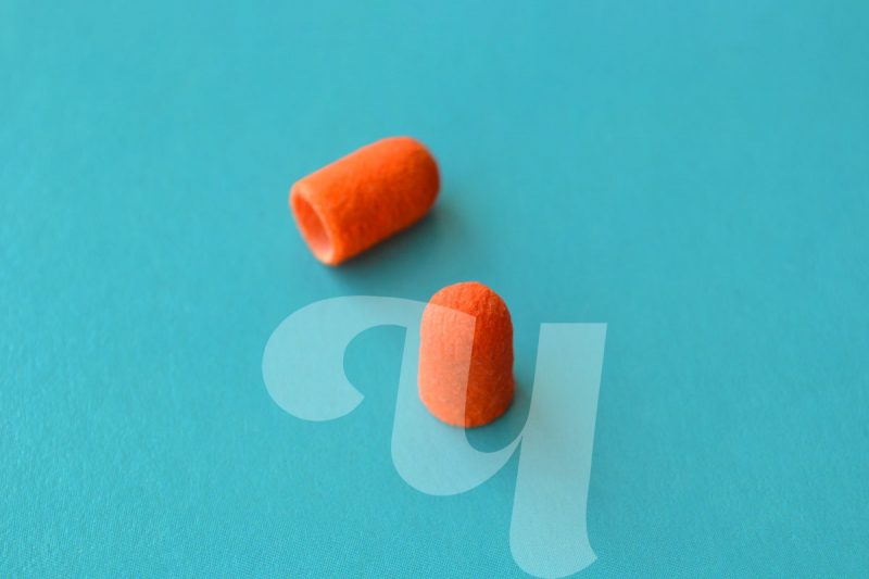 Песочный колпачок на тканевой основе, 7 мм, 320 грит, оранжевый, 10 шт