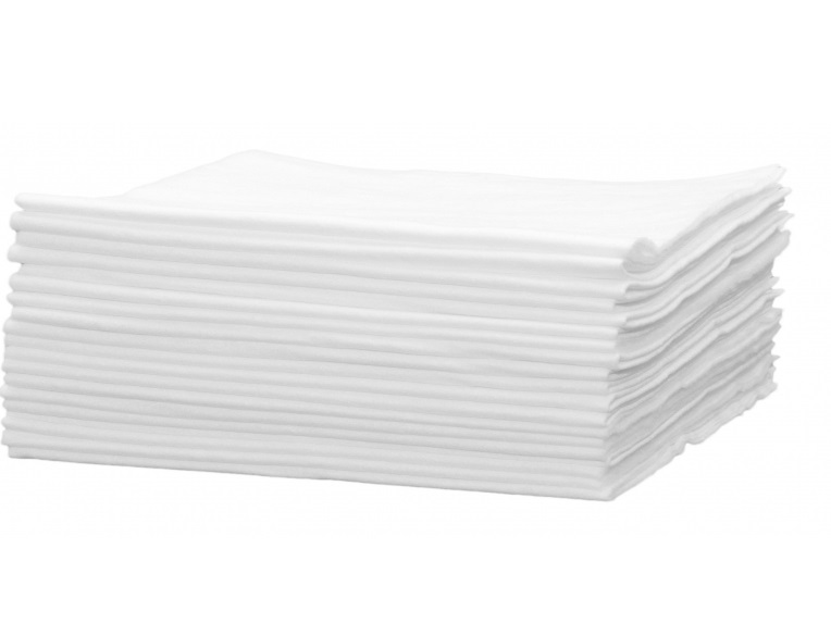 Полотенце Бюджет из спанлейса в штучной укладке, 45х90 см, Белый, 50 шт/упк