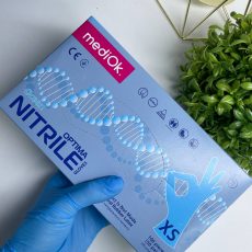 Перчатки нитриловые медицинские Optima МедиОк, XS, голубой, 100 шт/упк