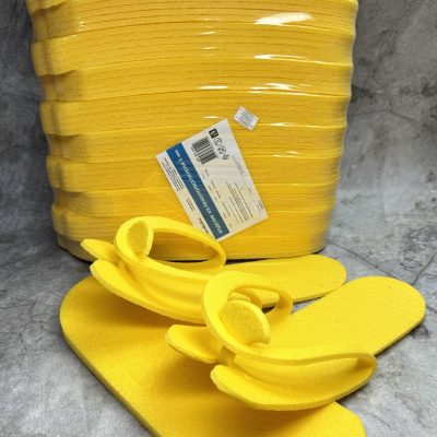Тапочки-вьетнамки одноразовые Чистовье 5мм желтые (из пенополиэтилена)