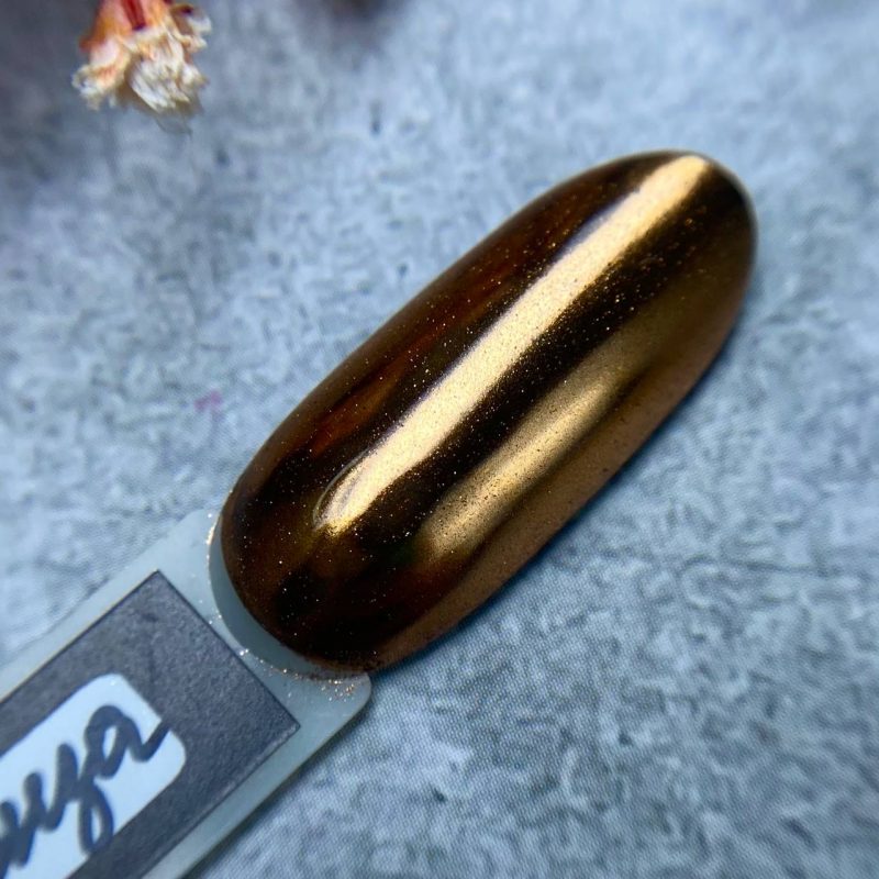Дизайн для ногтей втирка "Металик LUX" (бронза), MIMITO