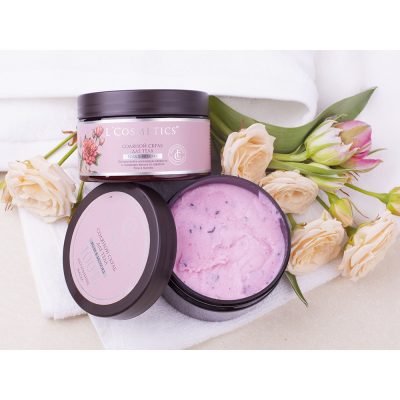 Соляной скраб для тела «роза в молоке» 310 г, тм lcosmetics