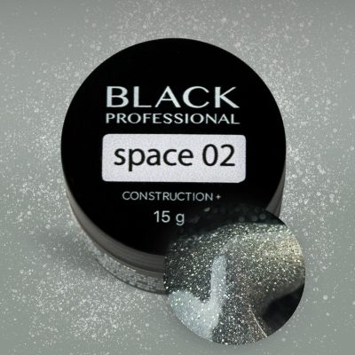 Гель Black конструирующий SPACE 02 светоотражающий, 15 мл