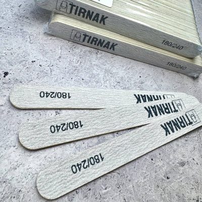 Пилка Tirnak тонкая короткая, 180/240 грит