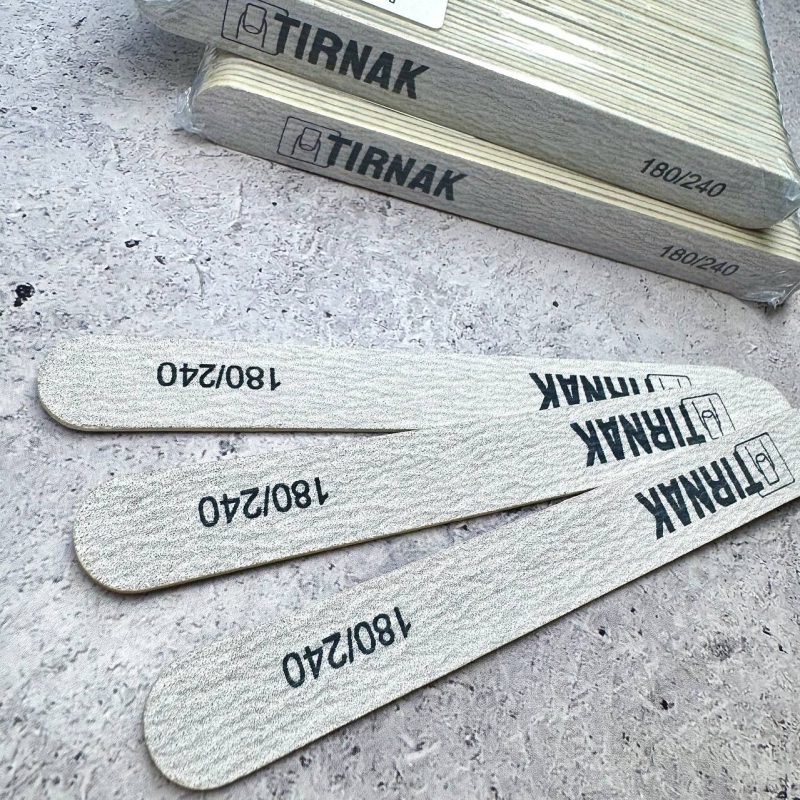 Пилка Tirnak тонкая короткая, 180/240 грит