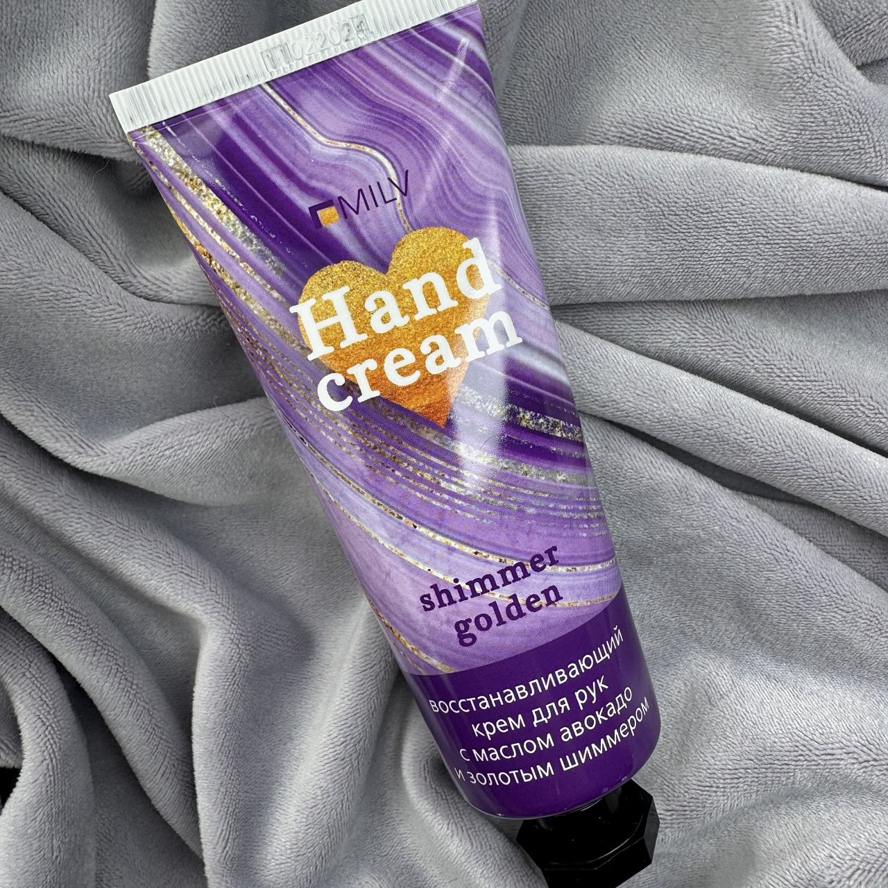 Восстанавливающий крем для рук с маслом авокадо и шиммером "GOLDEN", ШАРМ. 70 мл Milv