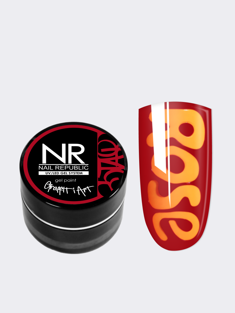 NR Гель-краска для дизайна GRAFFITI ART, красная (5 гр)