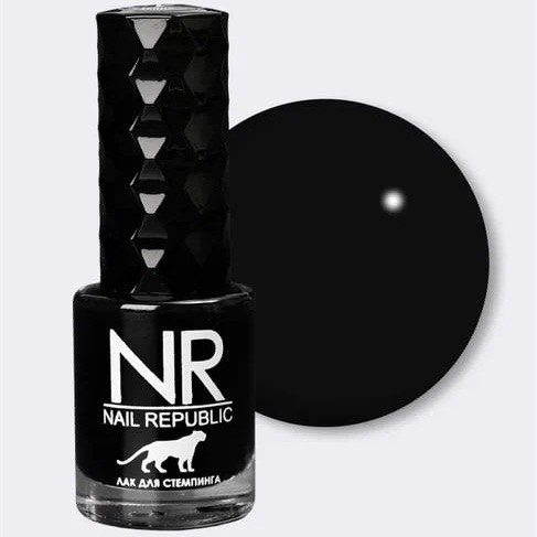 NR Лак для стемпинга №07 Черный (10 мл)