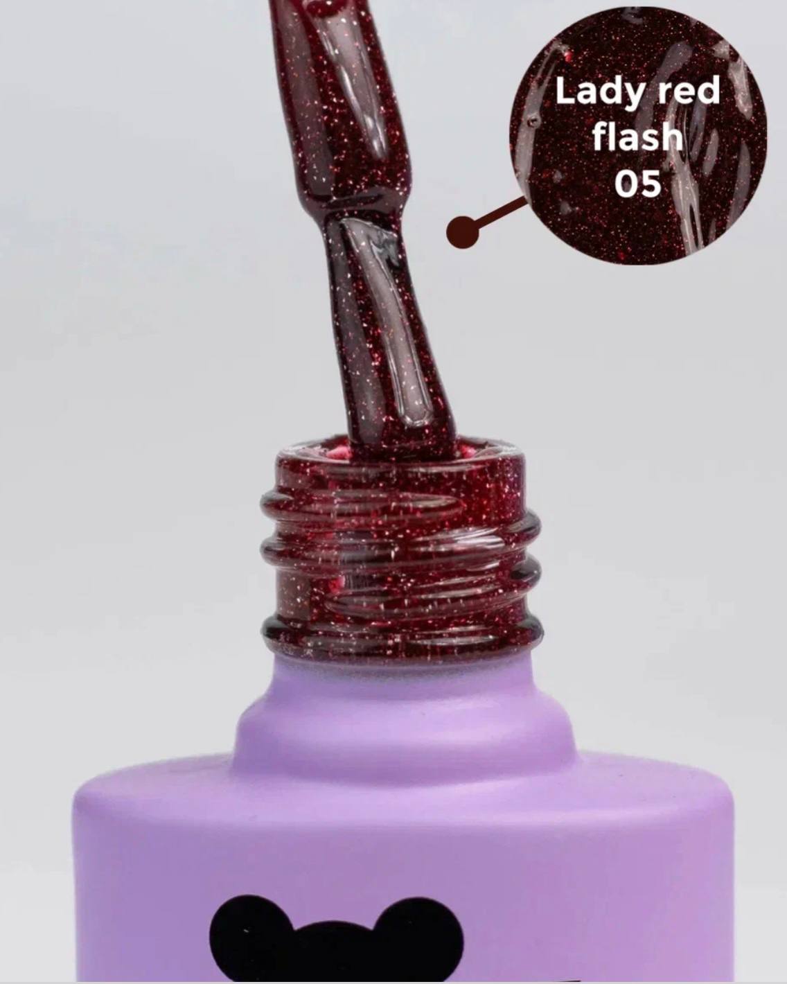 Гель-лак M&K Lady red flash 05, 7 мл