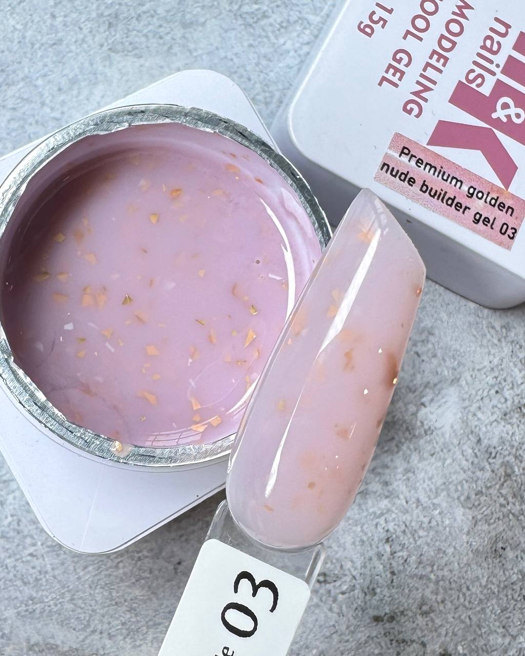 Гель M&K Premium golden nude 03, 15 мл
