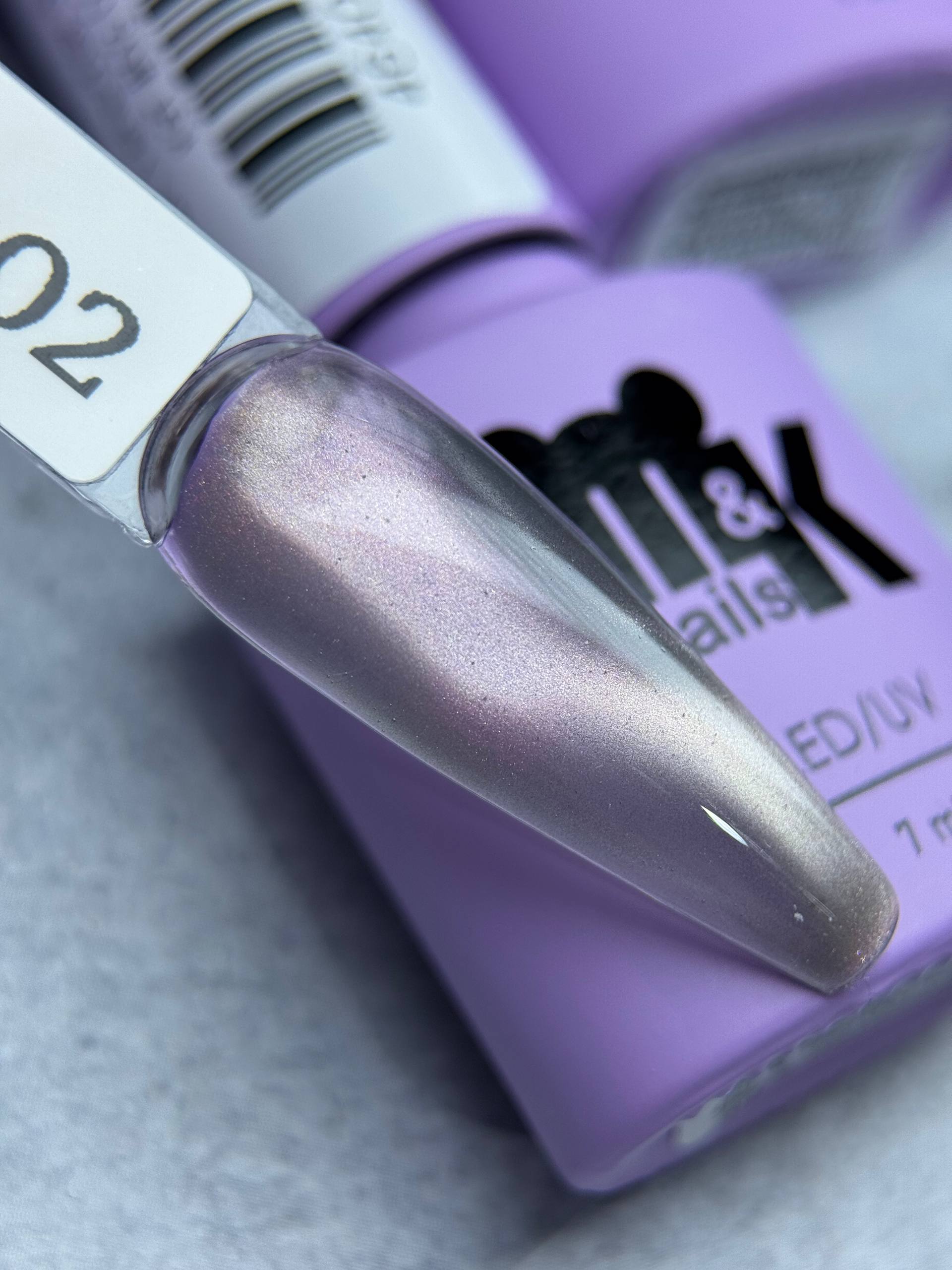 Гель-лак кошачий глаз M&K Nails Midnight Brown Cat 2, 7 мл