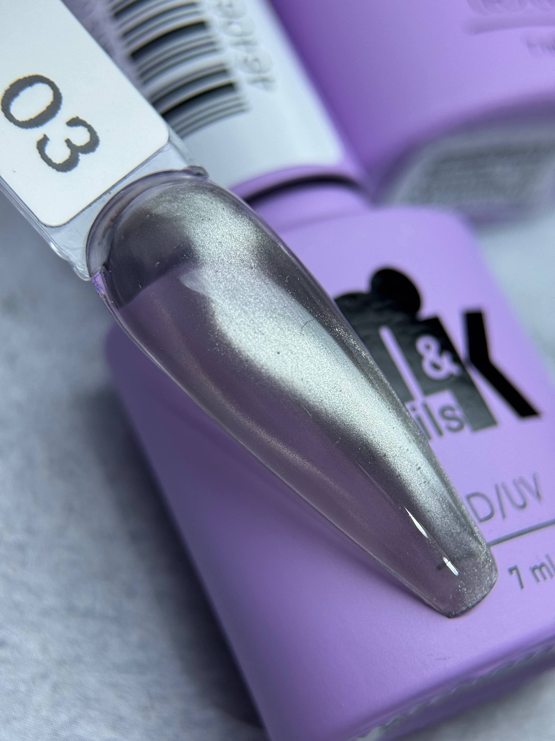 Гель-лак кошачий глаз M&K Nails Midnight Brown Cat 3, 7 мл