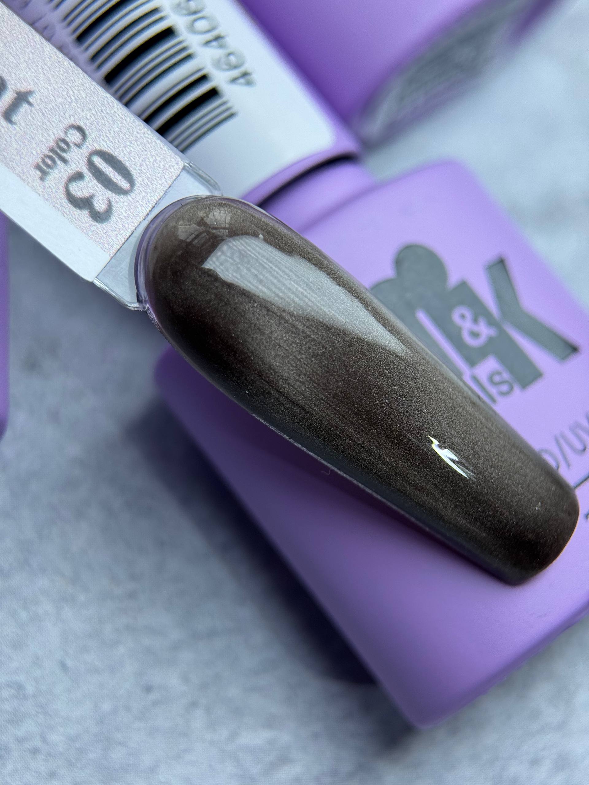 Гель-лак кошачий глаз M&K Nails Midnight Brown Cat 03, 7 мл