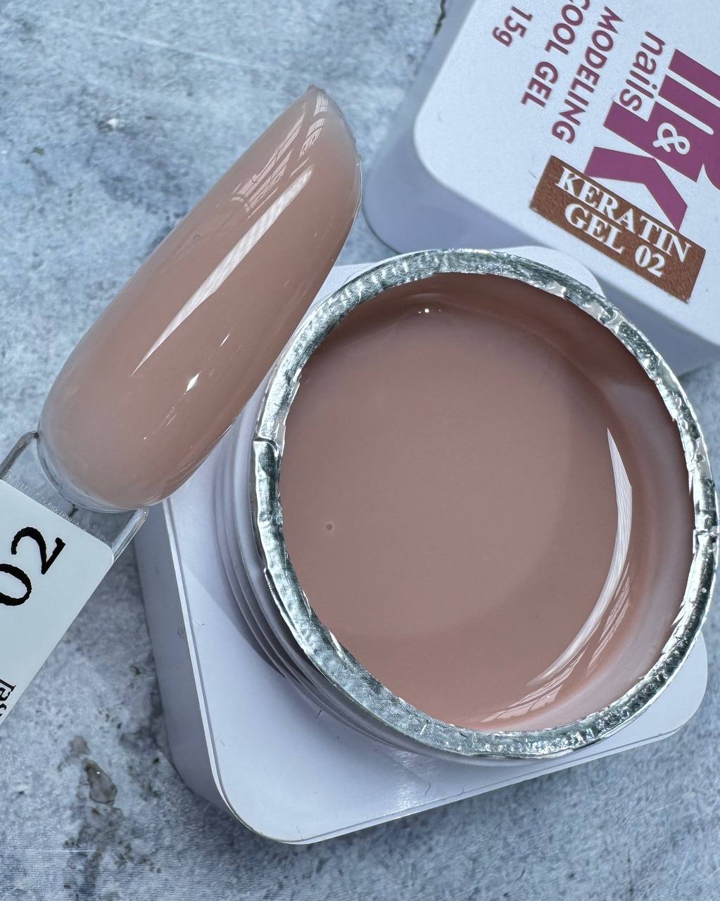 Гель M&K Nails Keratin 02, 15 мл