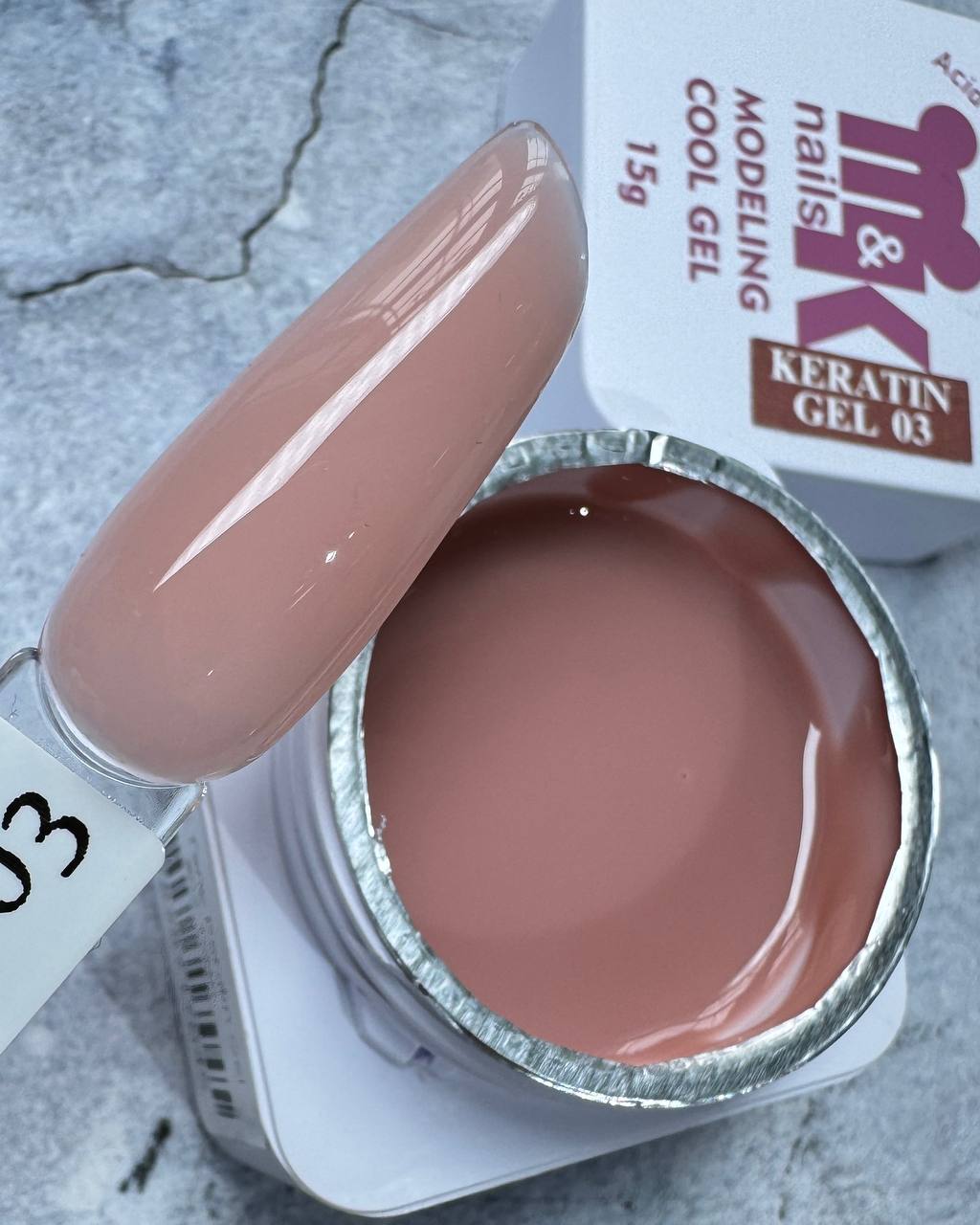 Гель M&K Nails Keratin 03, 15 мл