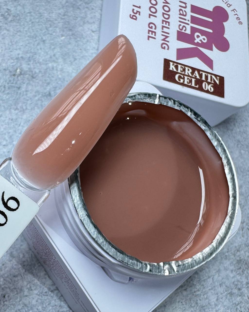 Гель M&K Nails Keratin 06, 15 мл