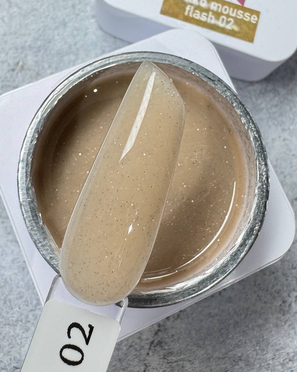 Гель M&K Nails светоотражающий Mokko Mousse Flash 02, 15 мл