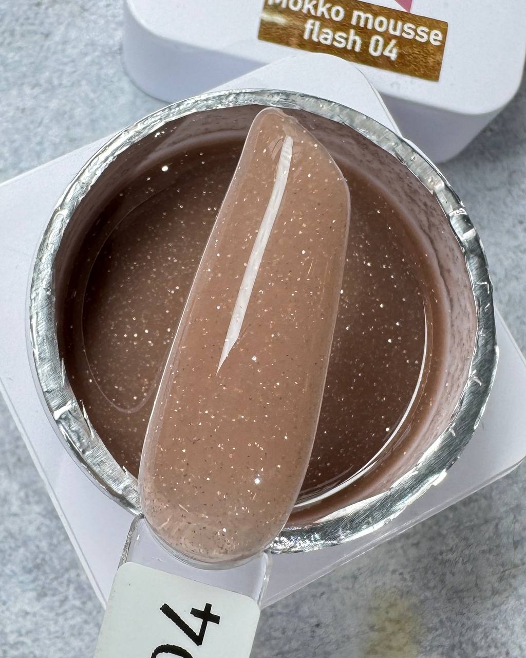 Гель M&K Nails светоотражающий Mokko Mousse Flash 04, 15 мл