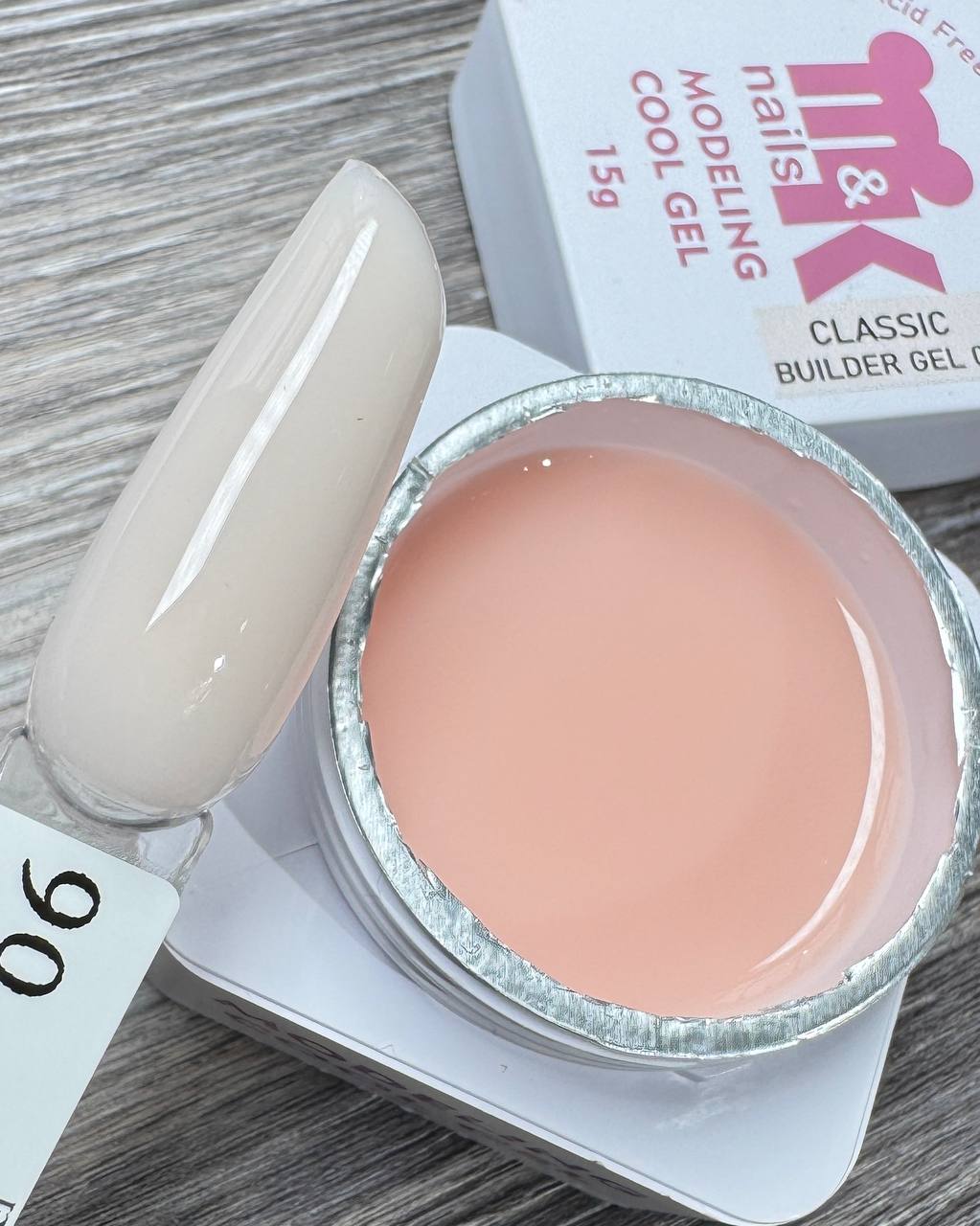 M&K Nails гель Classic builder gel 06, 15 мл